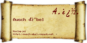 Ausch Ábel névjegykártya